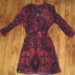 Lucky brand bohemian red dress size medium